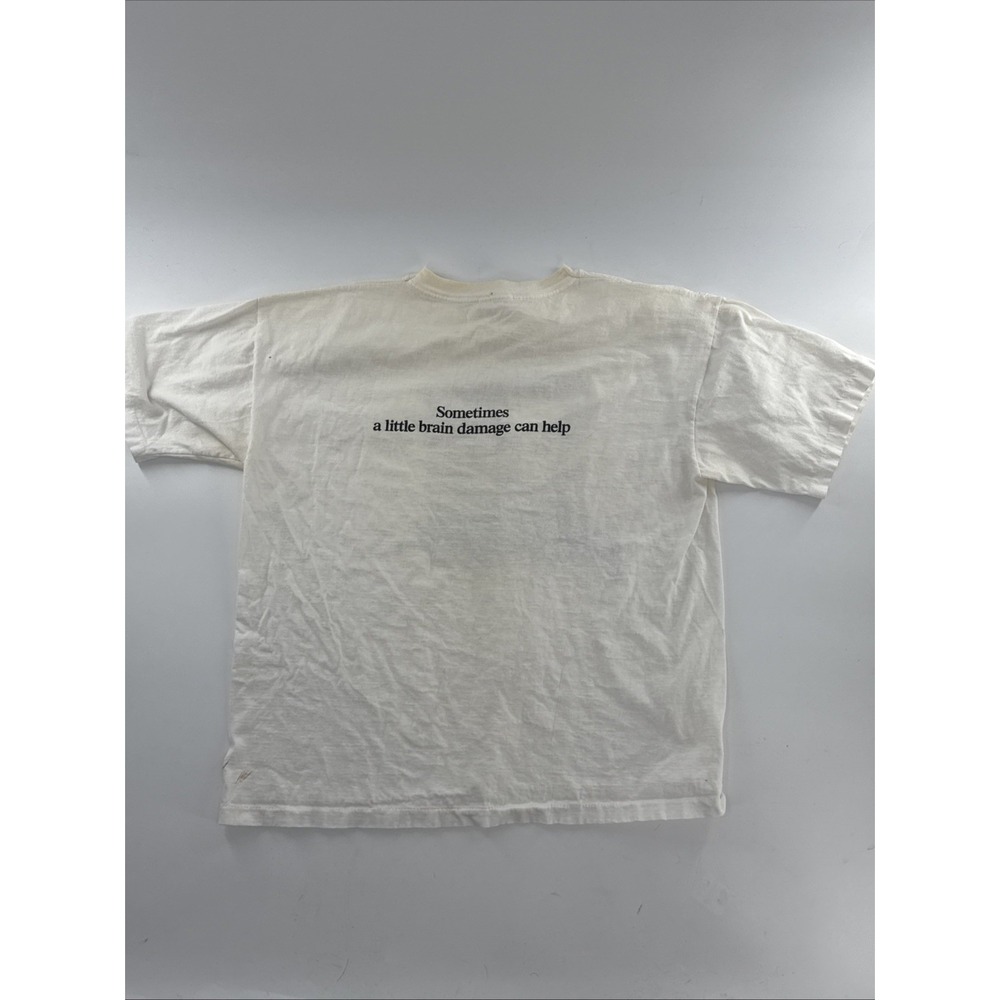 Vintage George Carlin Brain Damage T Shirt Size XL Comedy Graphic Tee Distressed - Picture 7 of 10